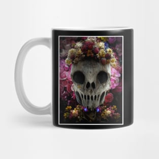 skull flowers design Mug